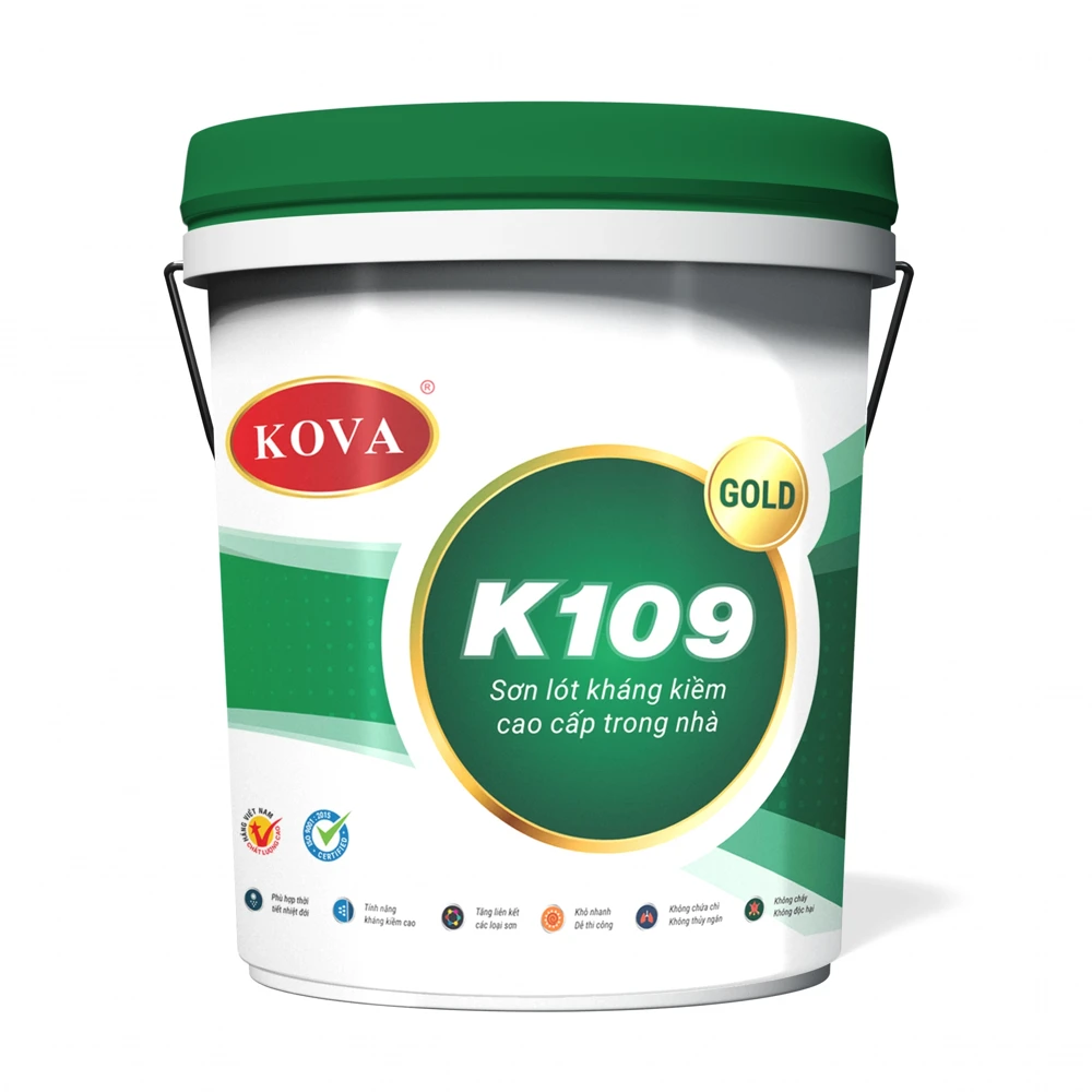 KOVA K109-GOLD · Sơn lót kháng kiềm cao cấp trong nhà