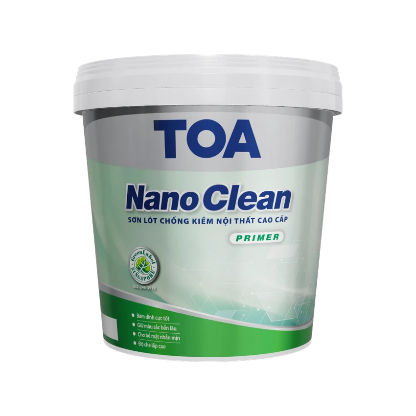 Lon Sơn lót chống kiềm nội thất cao cấp TOA NanoClean Primer