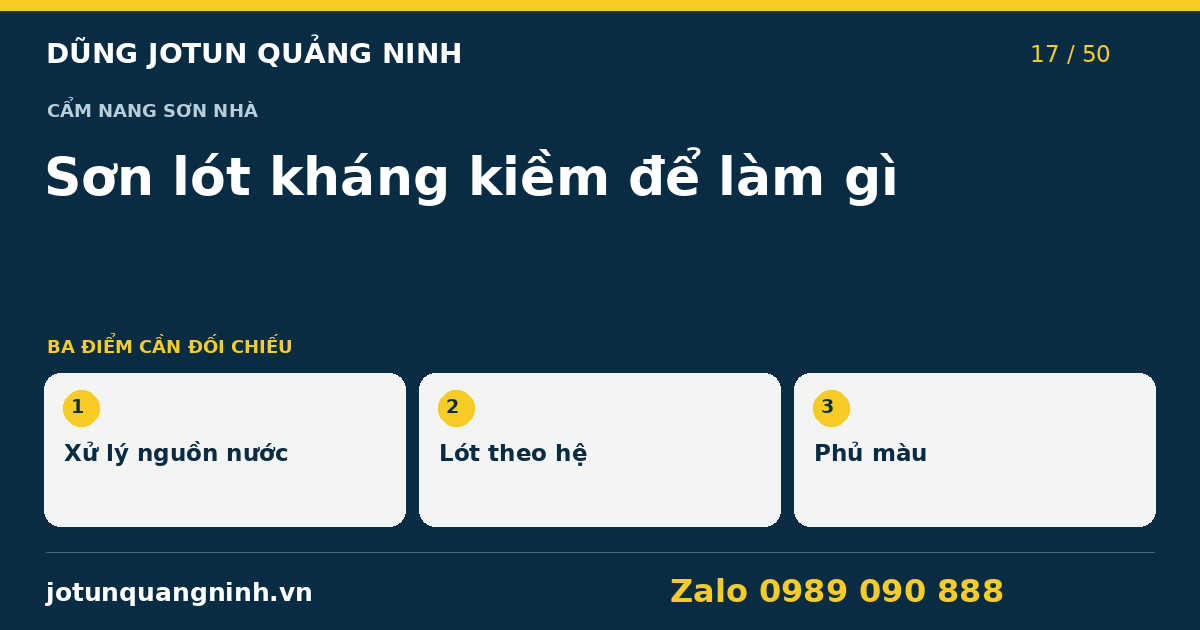 Sơn nhà tại Quảng Ninh có cần lớp lót không? — bảng đối chiếu