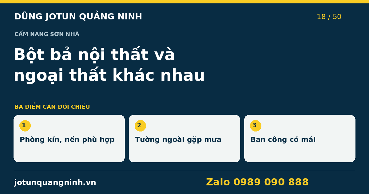Chọn bột bả trong và ngoài nhà tại Quảng Ninh — bảng đối chiếu