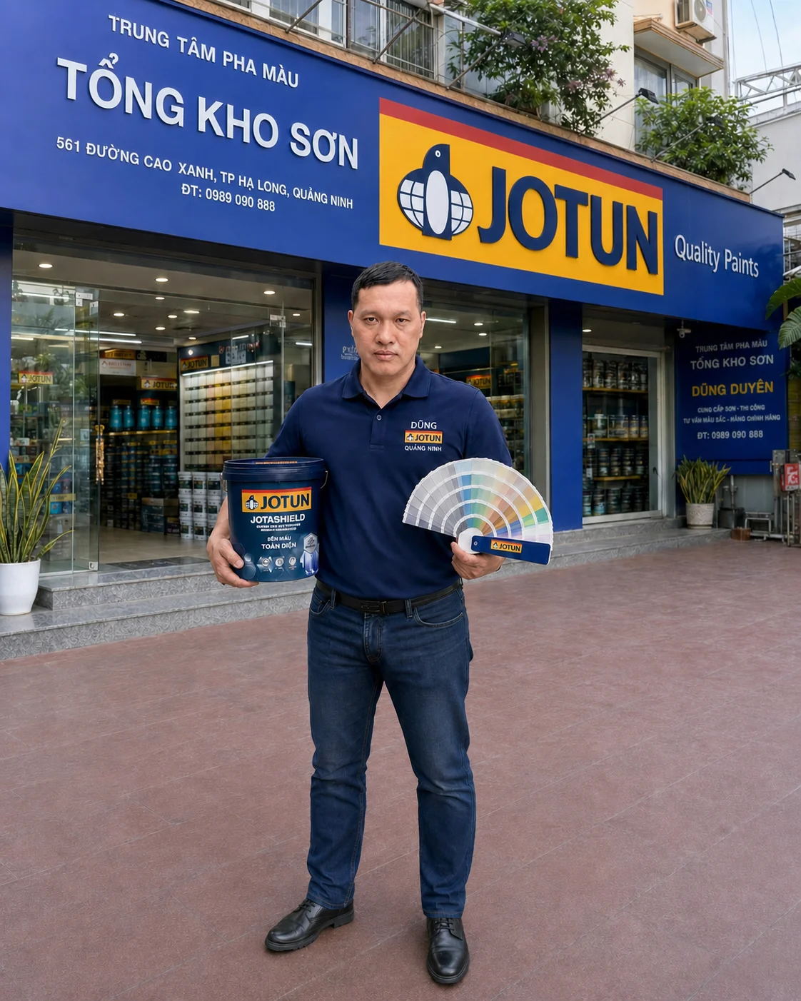 Dũng Jotun tại tổng kho sơn Quảng Ninh